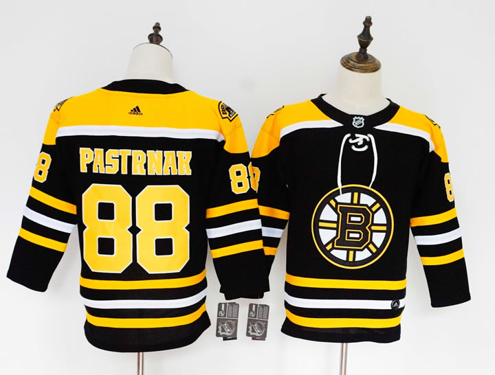 Women Bruins 88 David Pastrnak Black Adidas Stitched Jersey
